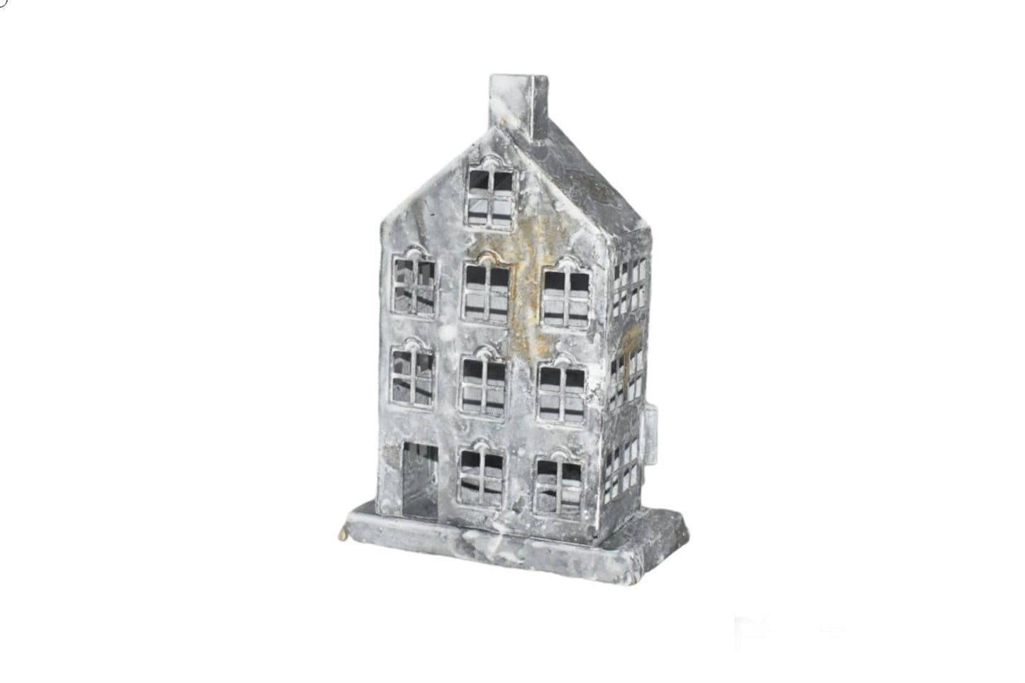 Tall Iron House Tealight Holder