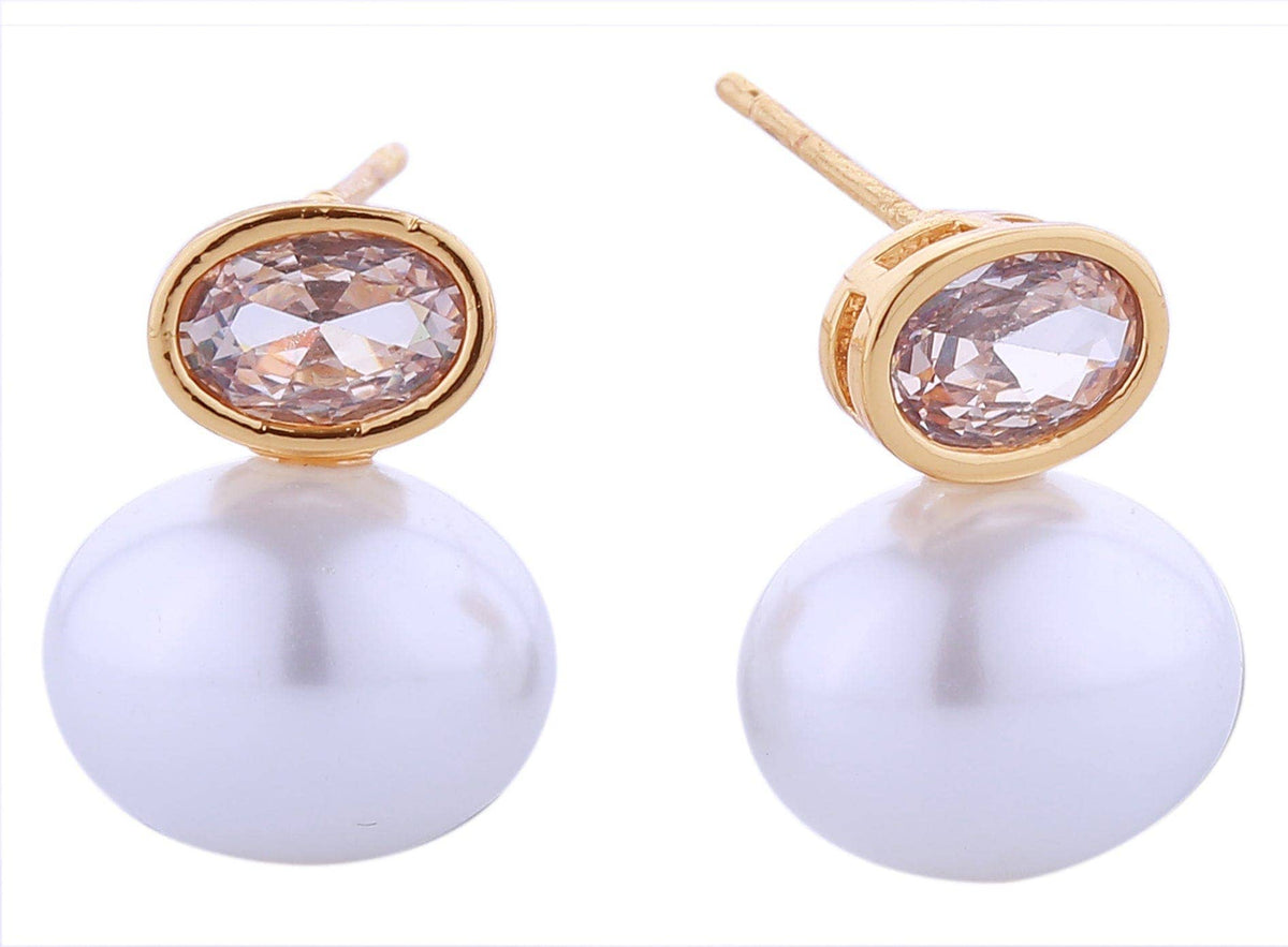 Sparkle Pearl Post Earrings