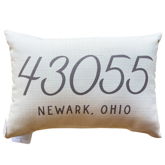 NEWARK Neutral Zip Code Pillow
