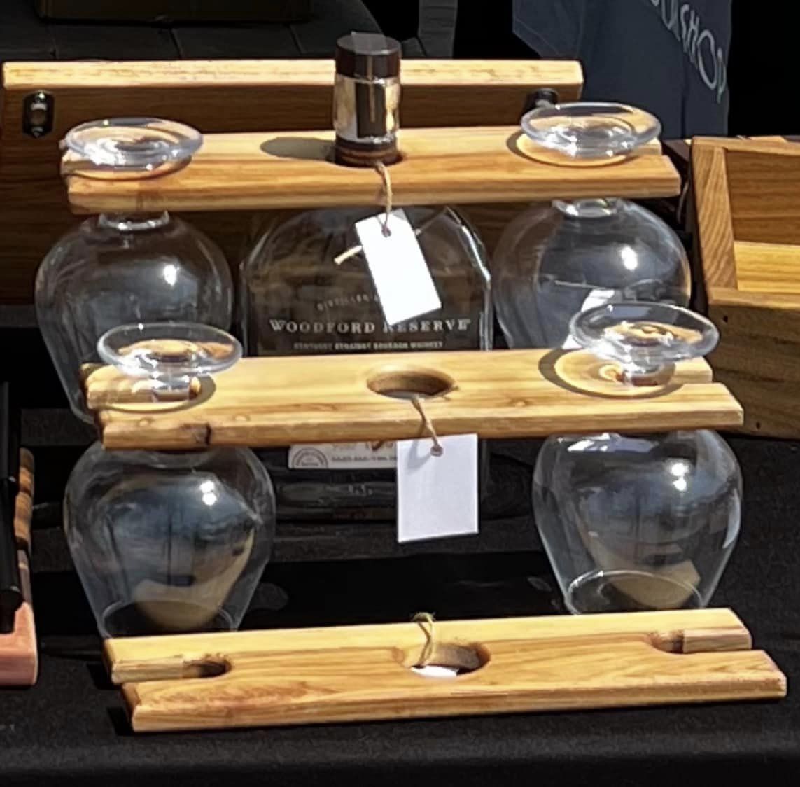 Wood Bourbon Caddy
