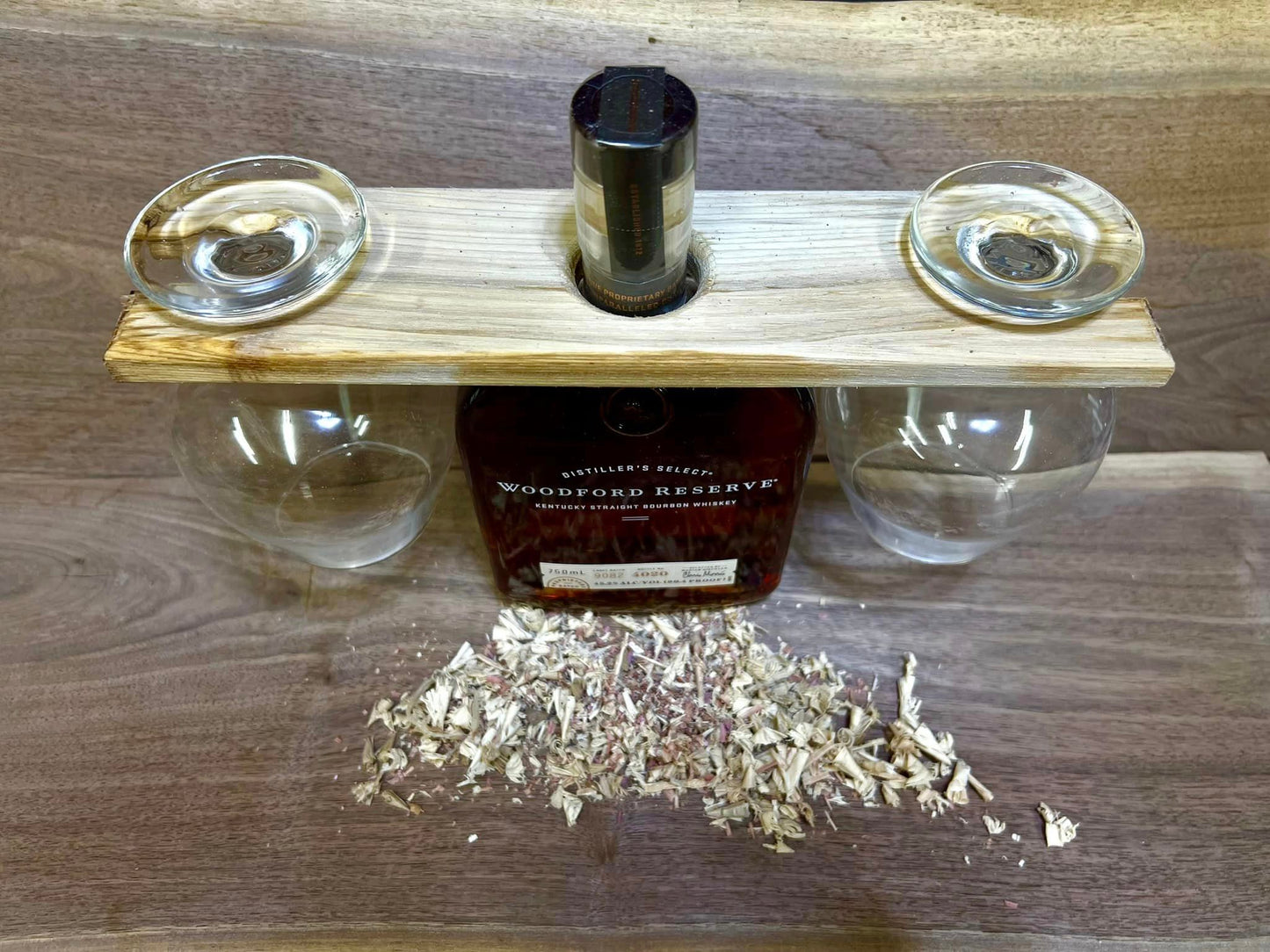 Wood Bourbon Caddy