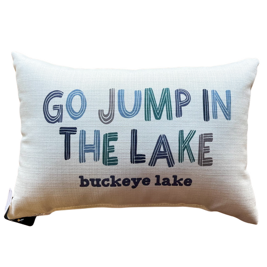 Go Jump In The Lake Pillow - Buckeye Lake