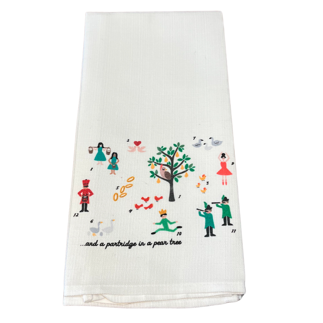 12 Days of Christmas Dish Towel