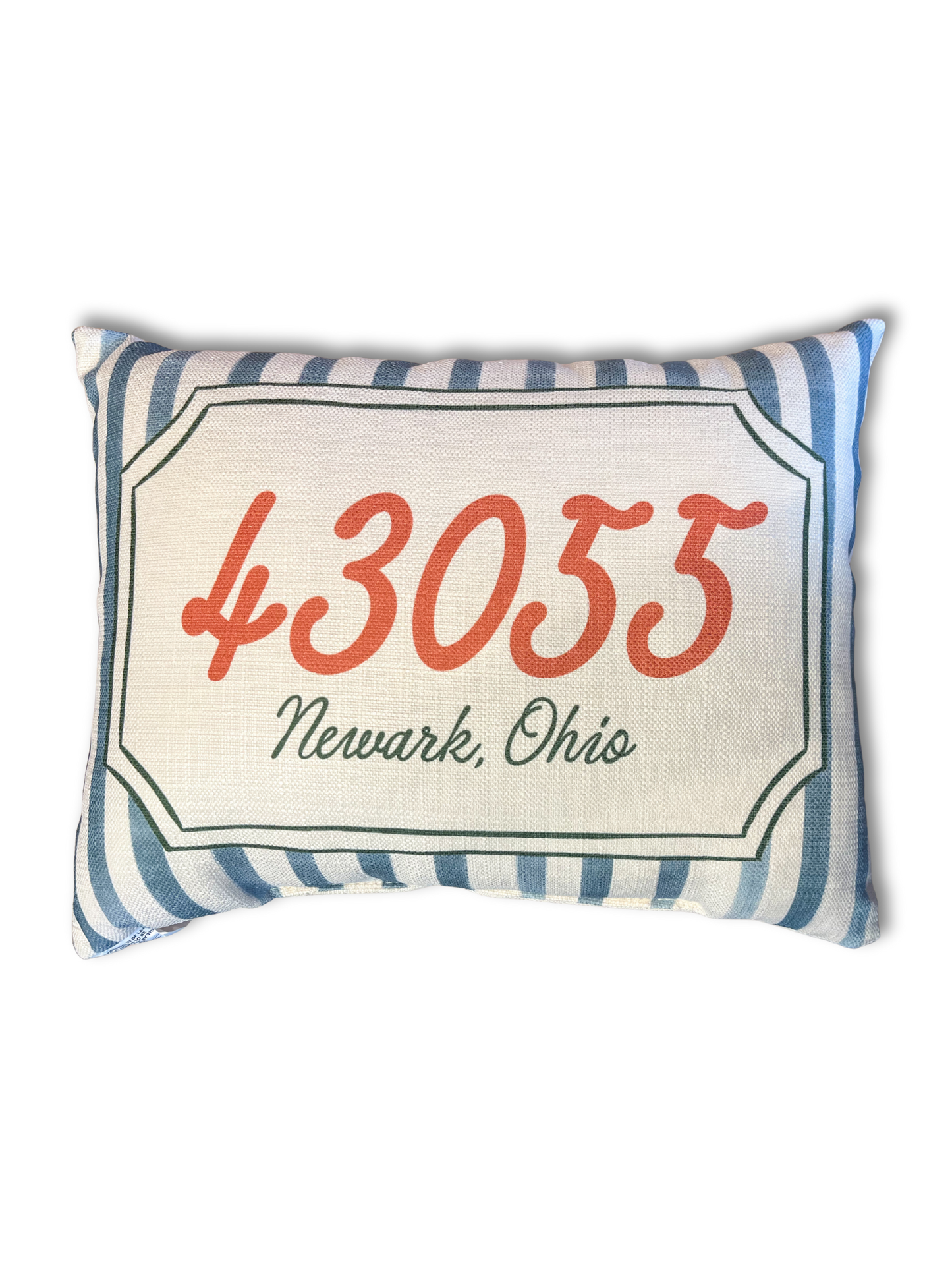 43055 Stripe Zip Code Pillow