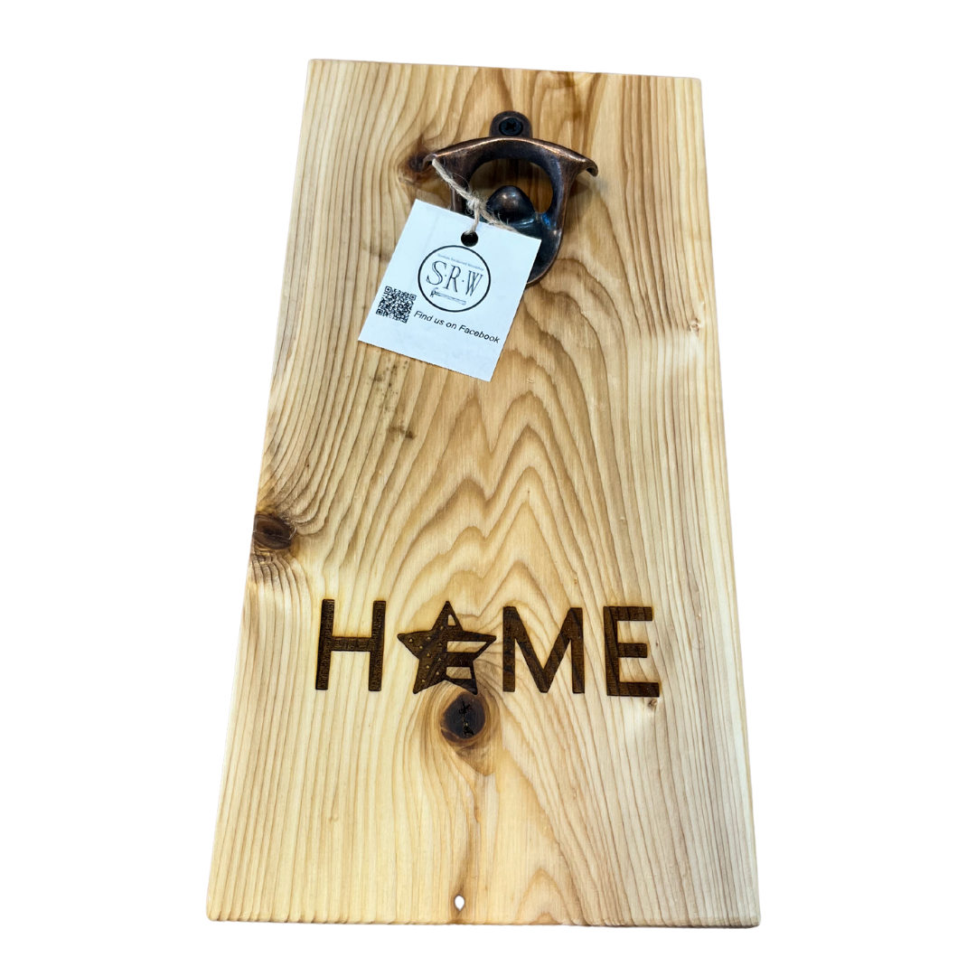 Wood Bottle Opener - Home