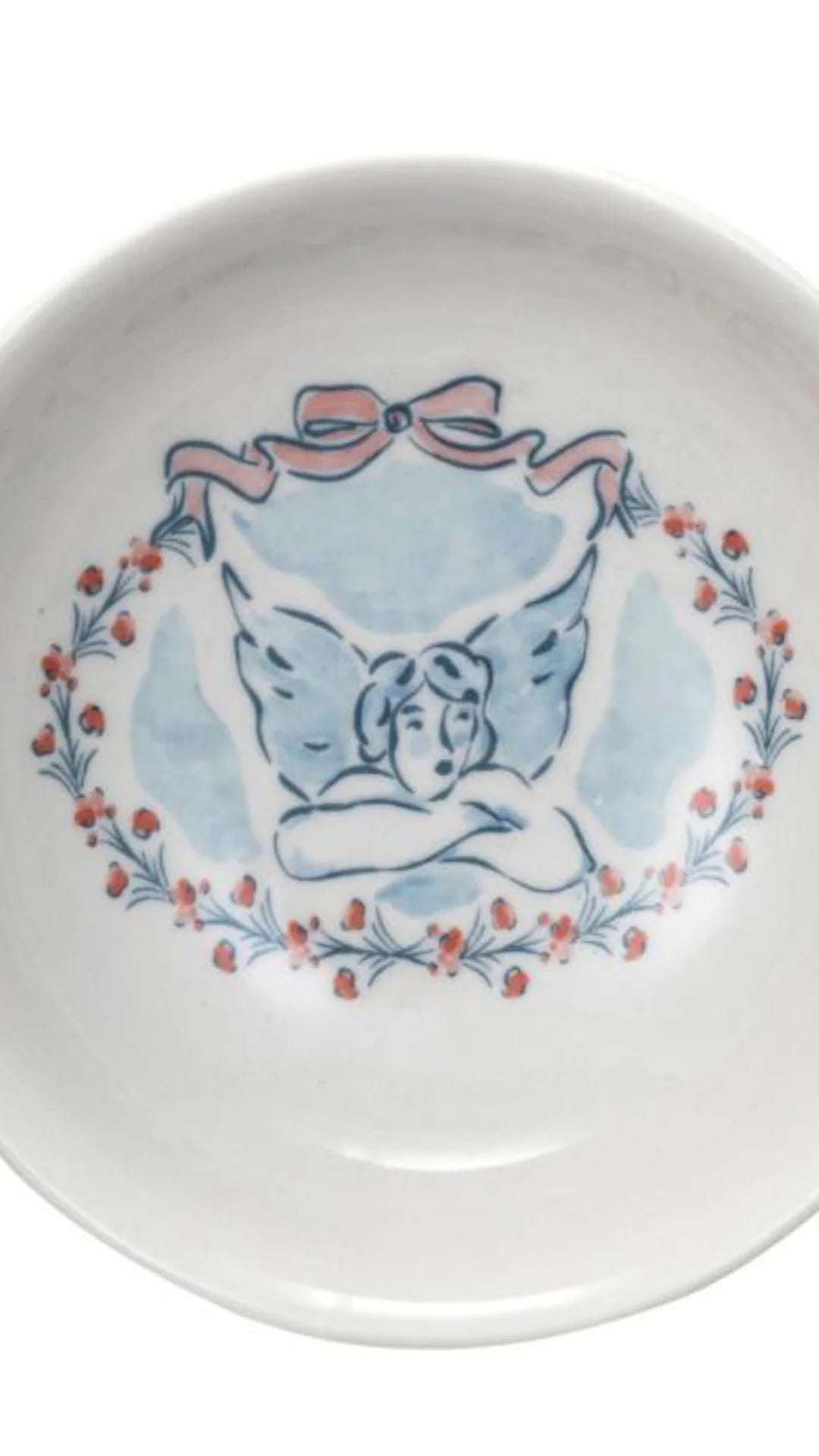 Holiday Cherub Mini Stoneware Bowl