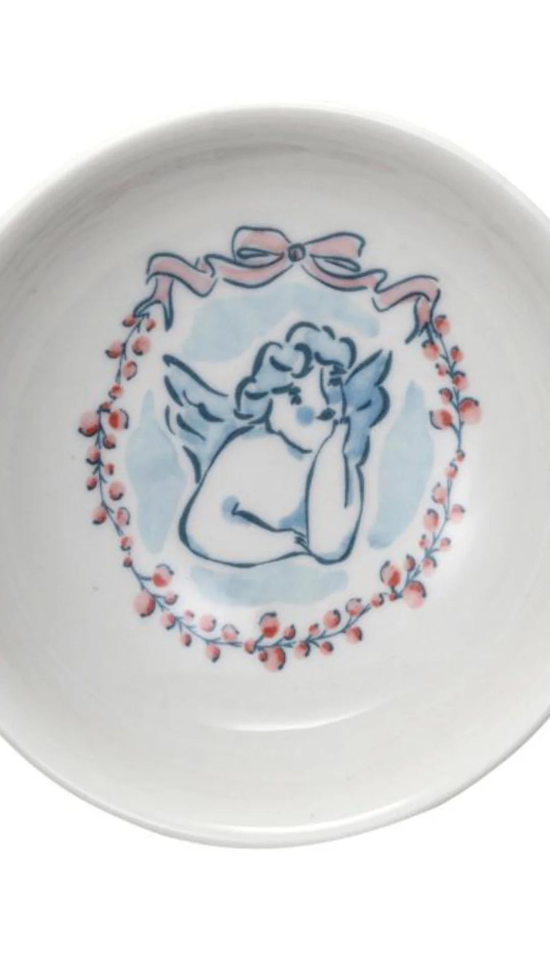 Holiday Cherub Mini Stoneware Bowl