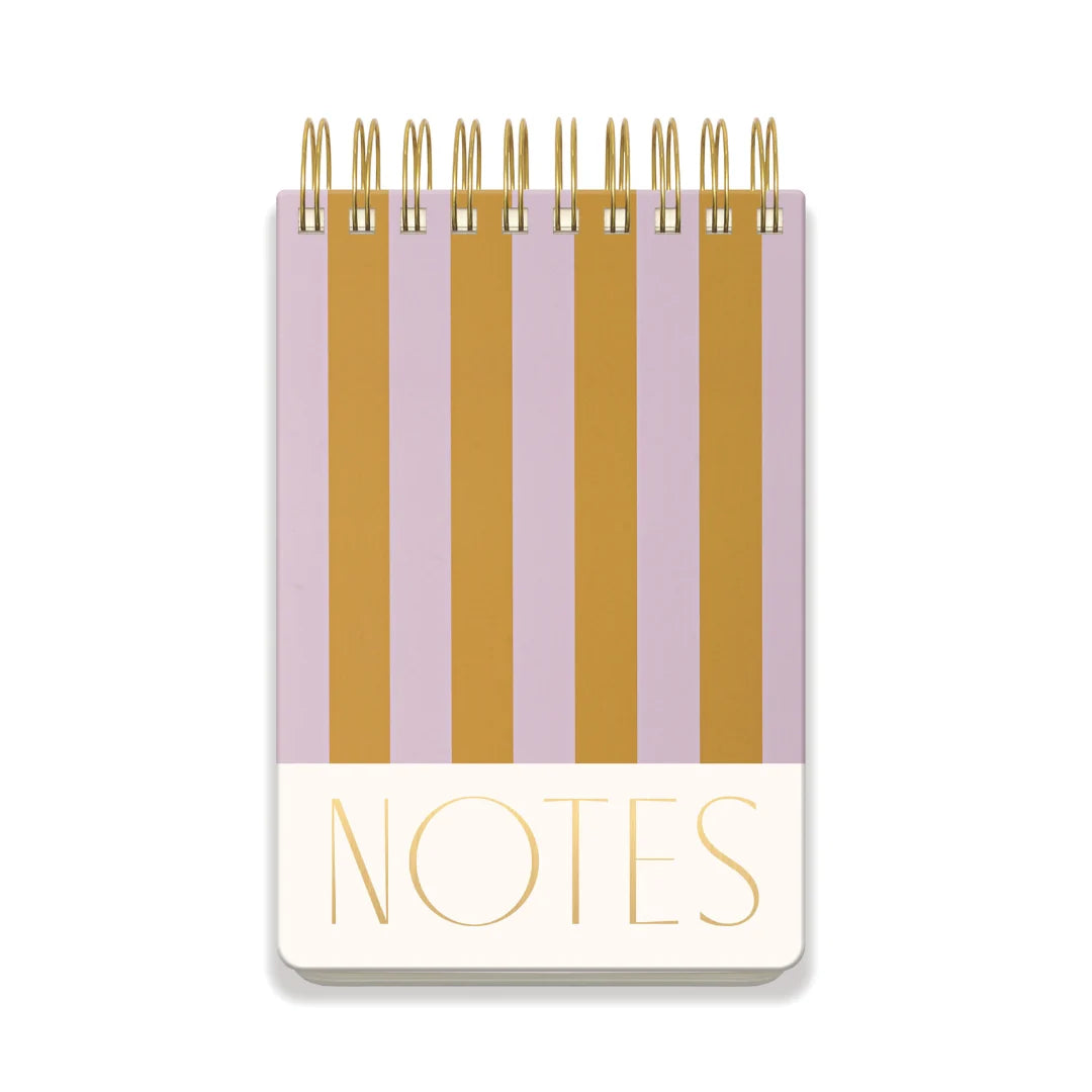 Large Chunky Notepad in Lilac + Ochre Stripe