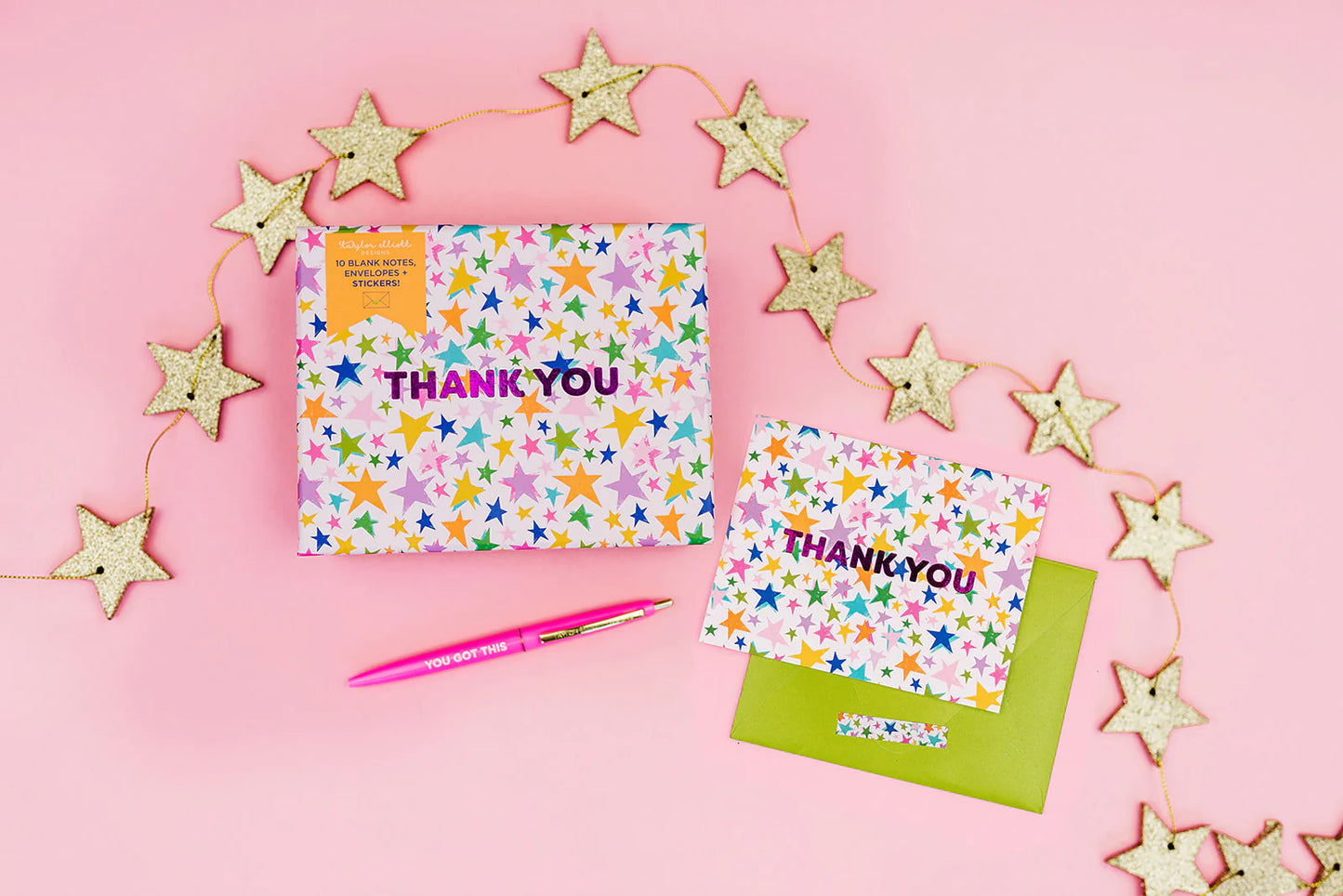Stars Thank You Boxed Notecards