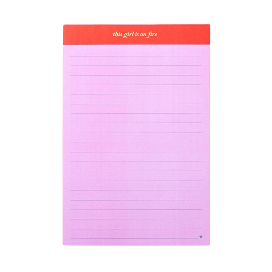 This Girl Is On Fire Notepad