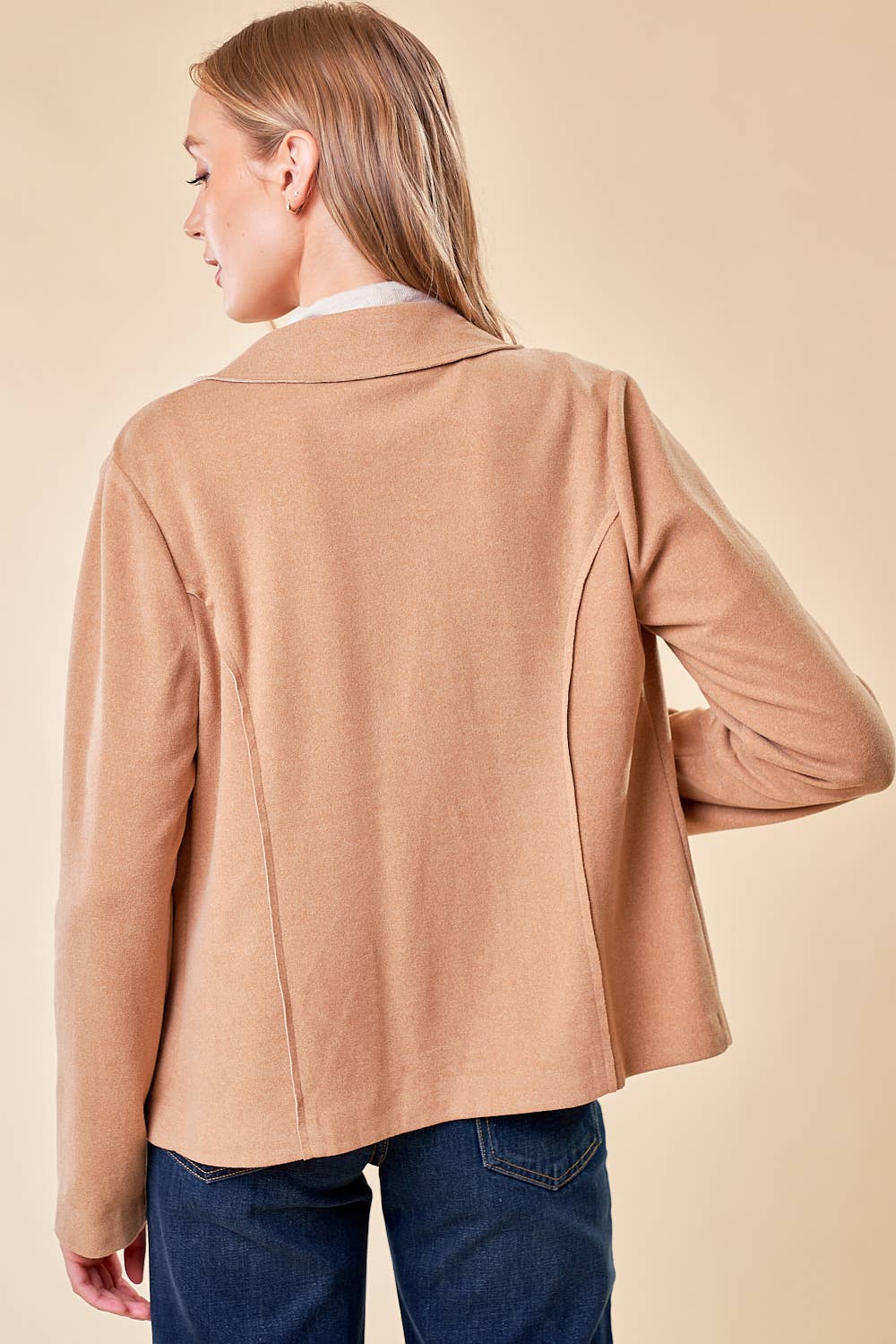 Knit Blazer in Camel