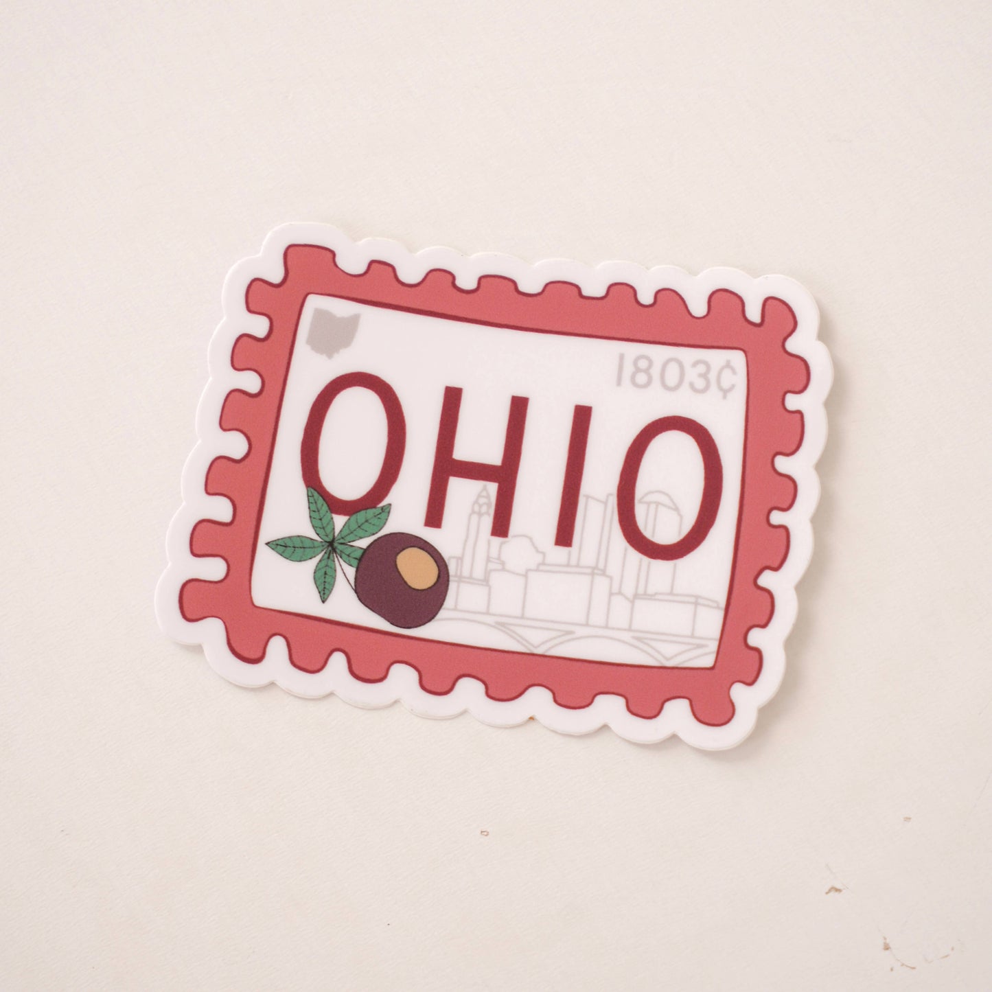 Ohio State Buckeye Stamp Sticker