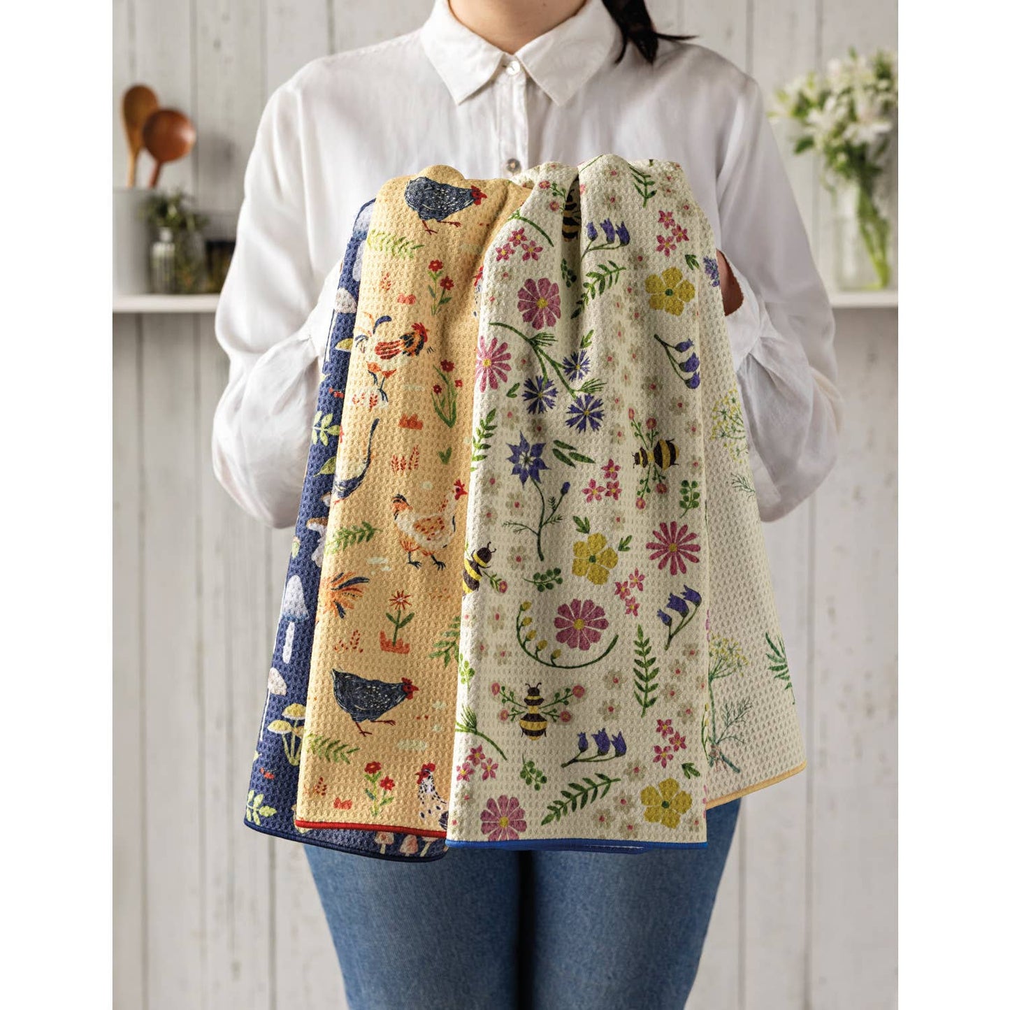 Bee Garden Recycled Microfiber Dishtowel