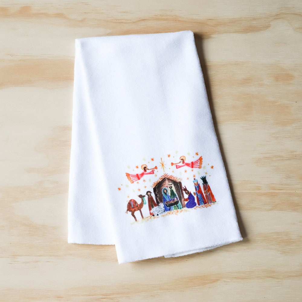 Nativity Scene Tea Towel