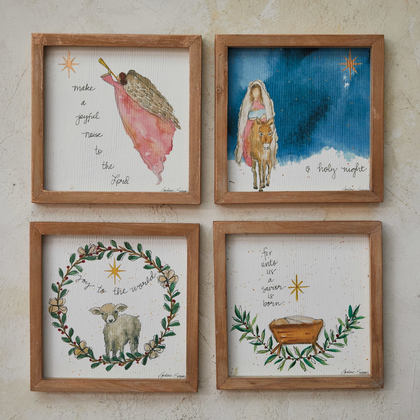 Christmas Wood Framed Wall Decor