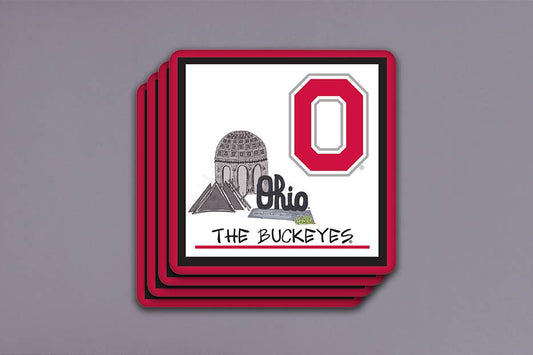 Ohio State Coaster Set