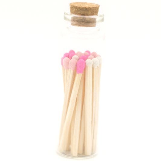 Shades of Pink Decorative Matches In Jar - FINAL SALE