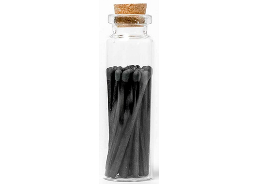 All Black Decorative Matches In Jar - FINAL SALE