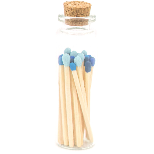 Shades of Blue Matches In Jar - FINAL SALE