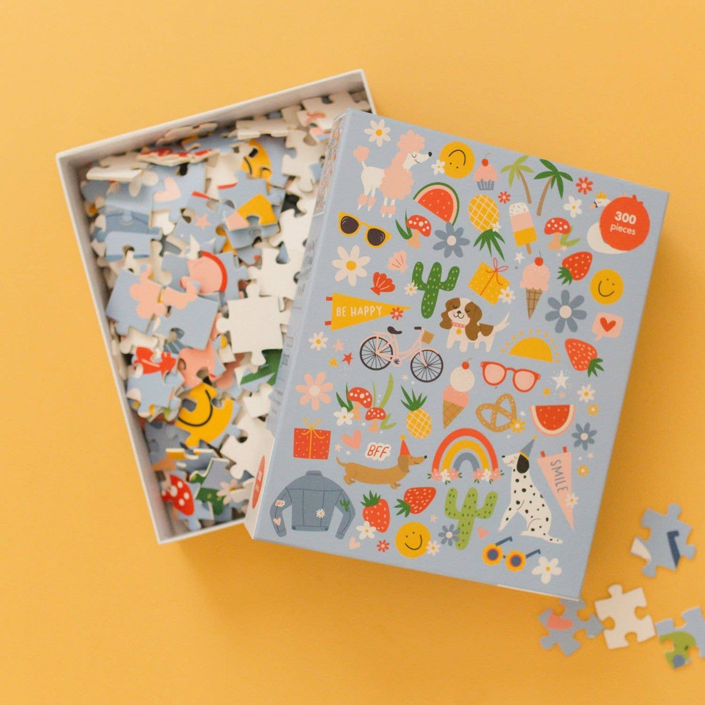 Rainbows, Dogs & Happiness - 300 Piece Jigsaw Puzzle