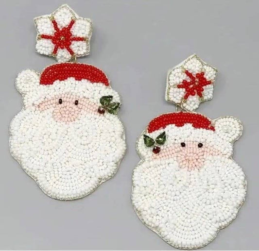 Santa Beaded Earrings