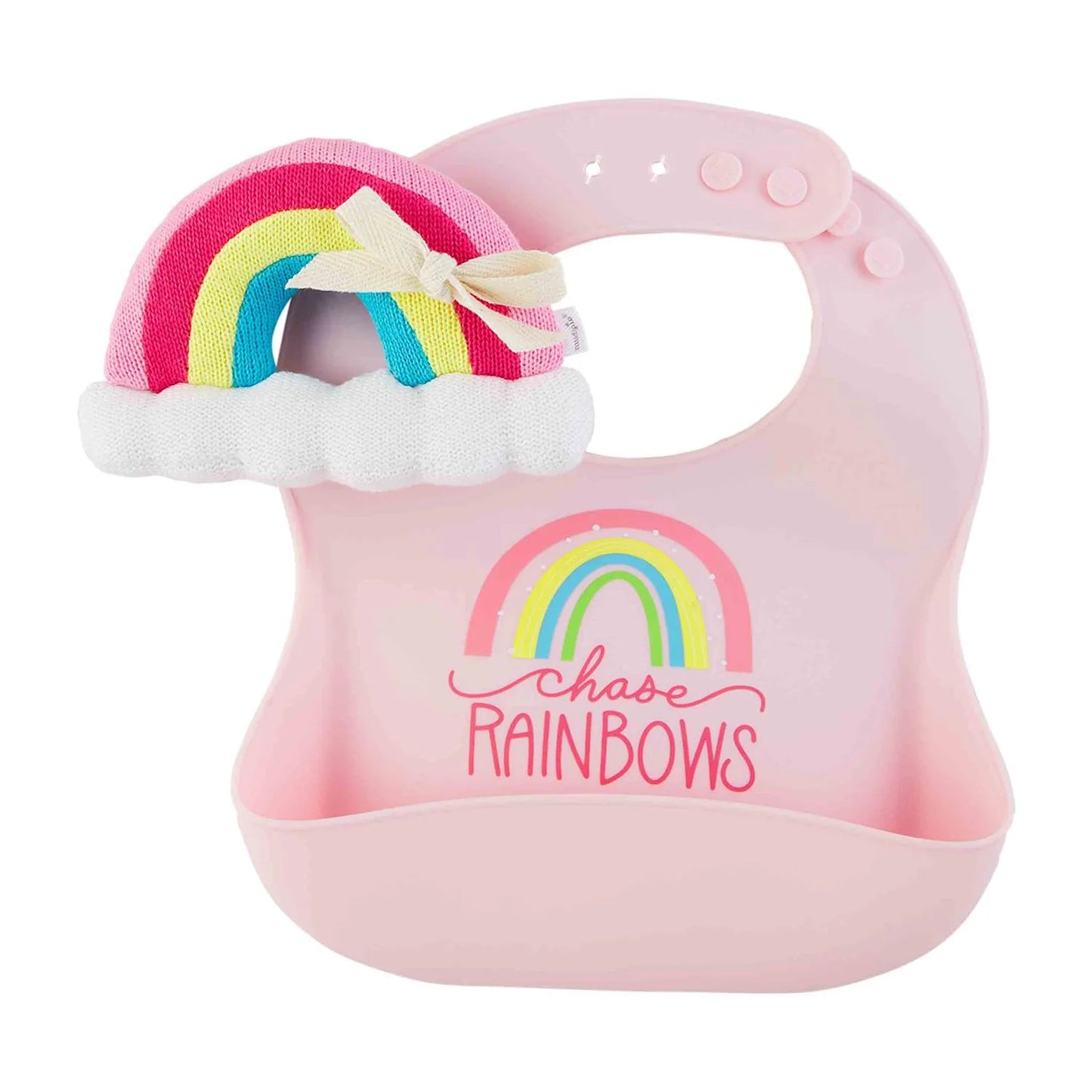 Chase Rainbows Bib & Rattle Set