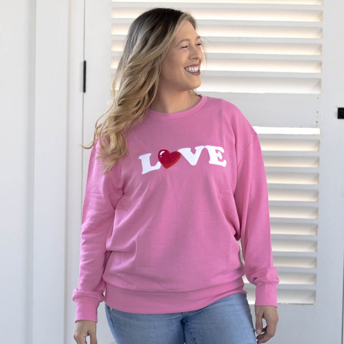 Love Sweatshirt in Pink