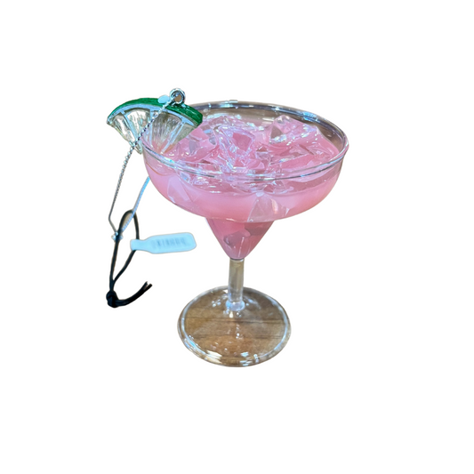 Strawberry Margarita Glass Ornament