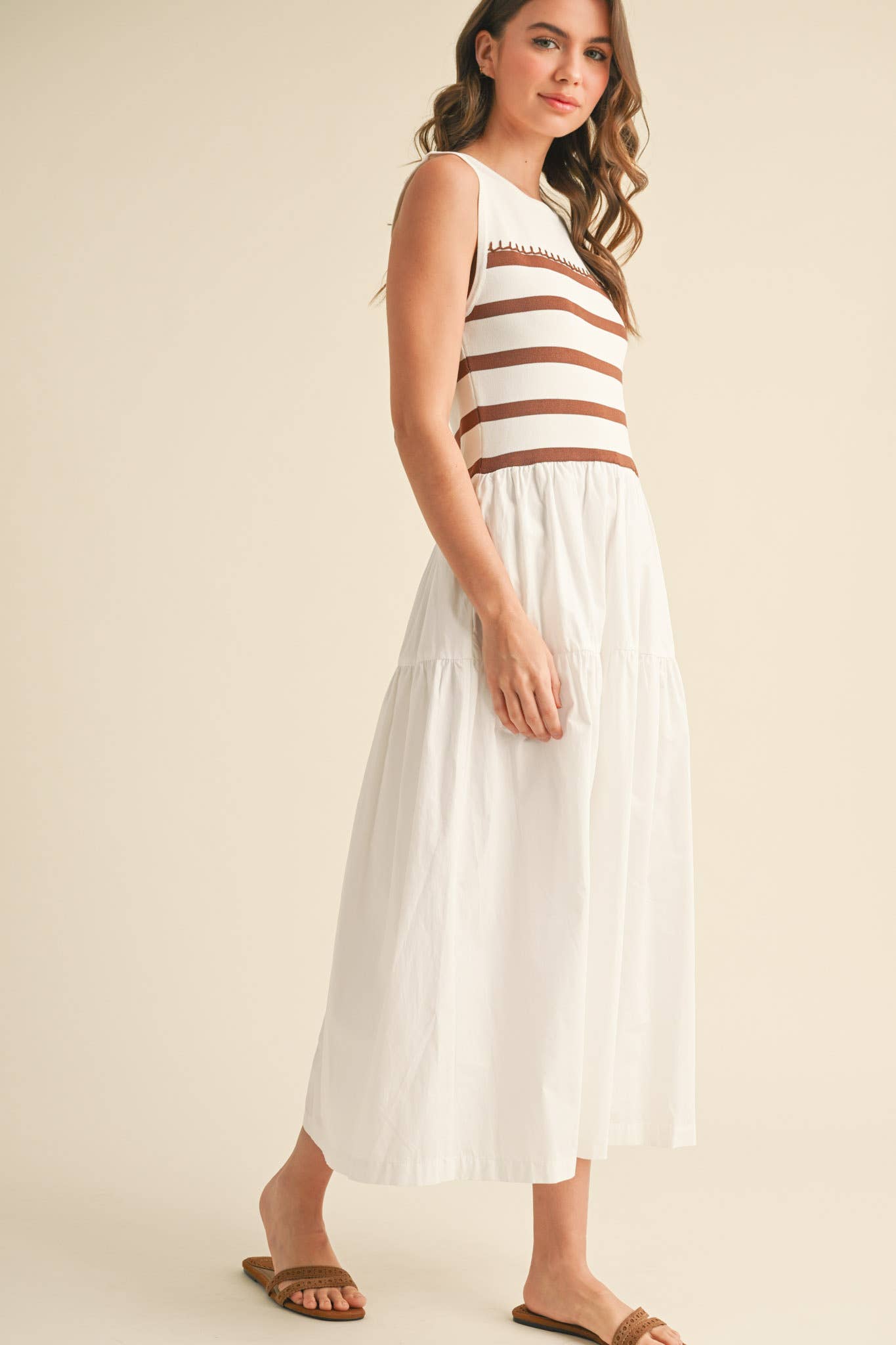 The Audrey Contrast Dress in Black & White