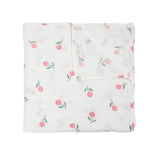 Bamboo Muslin Swaddle Blanket - Tulip