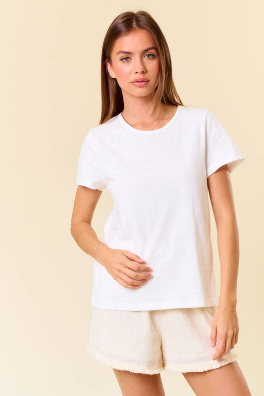 Short Sleeve Tee in White