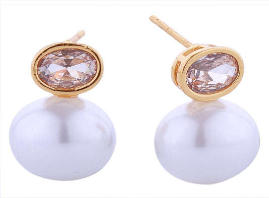 Sparkle Pearl Post Earrings