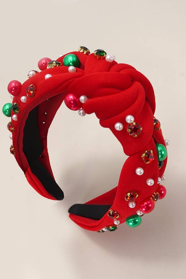 Jingle Bell Headband in Red