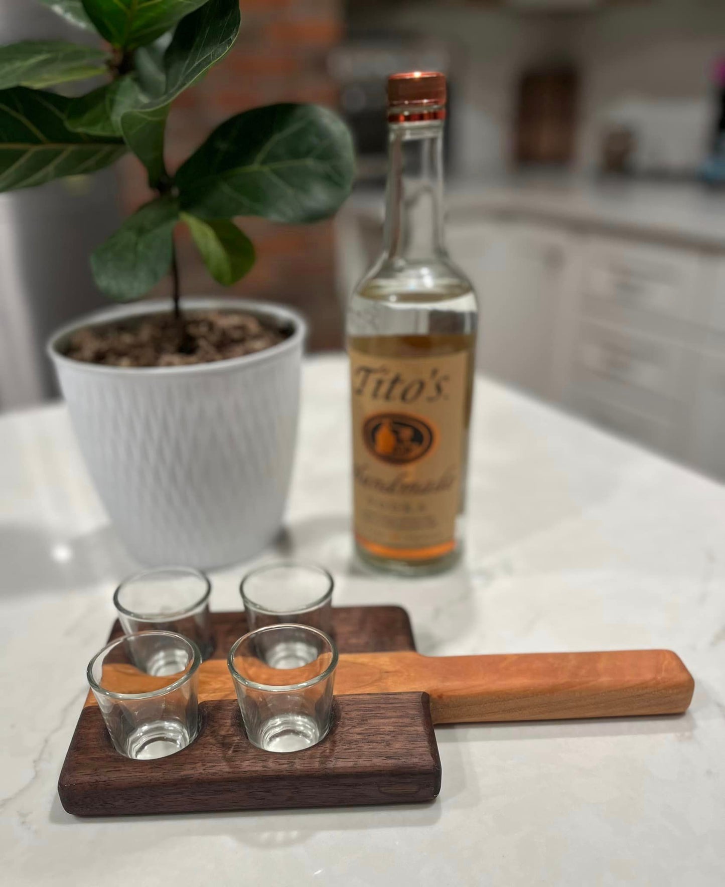 Wooden Shot Glass Tray