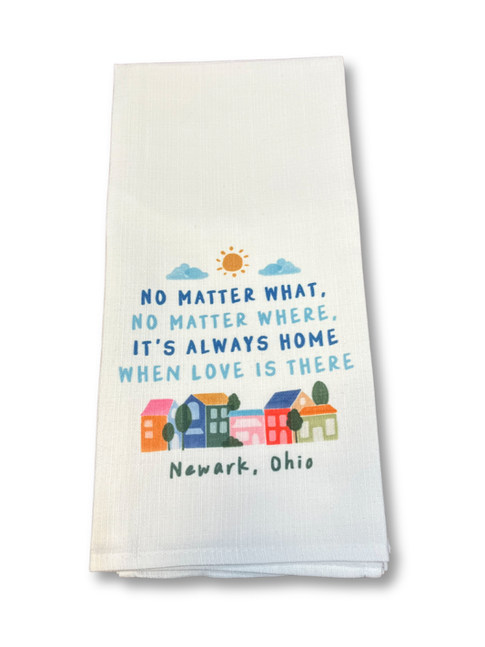 It's Always Home Newark Ohio Tea Towel