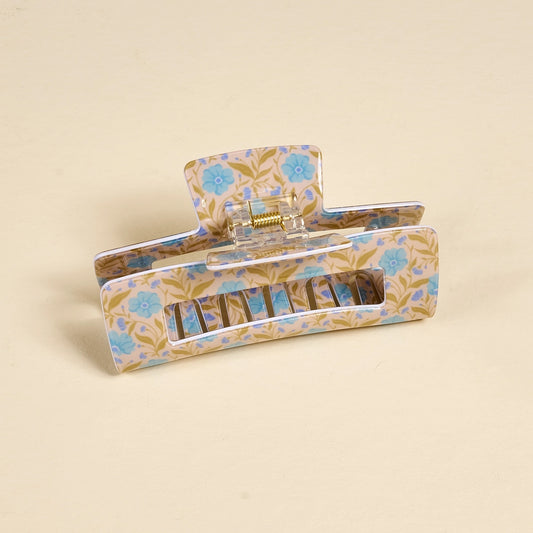 Claw Clip in Poppin' Petals Aqua