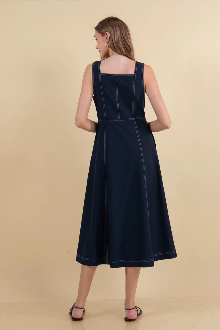 The Harbor Stitch Midi in Dark Navy