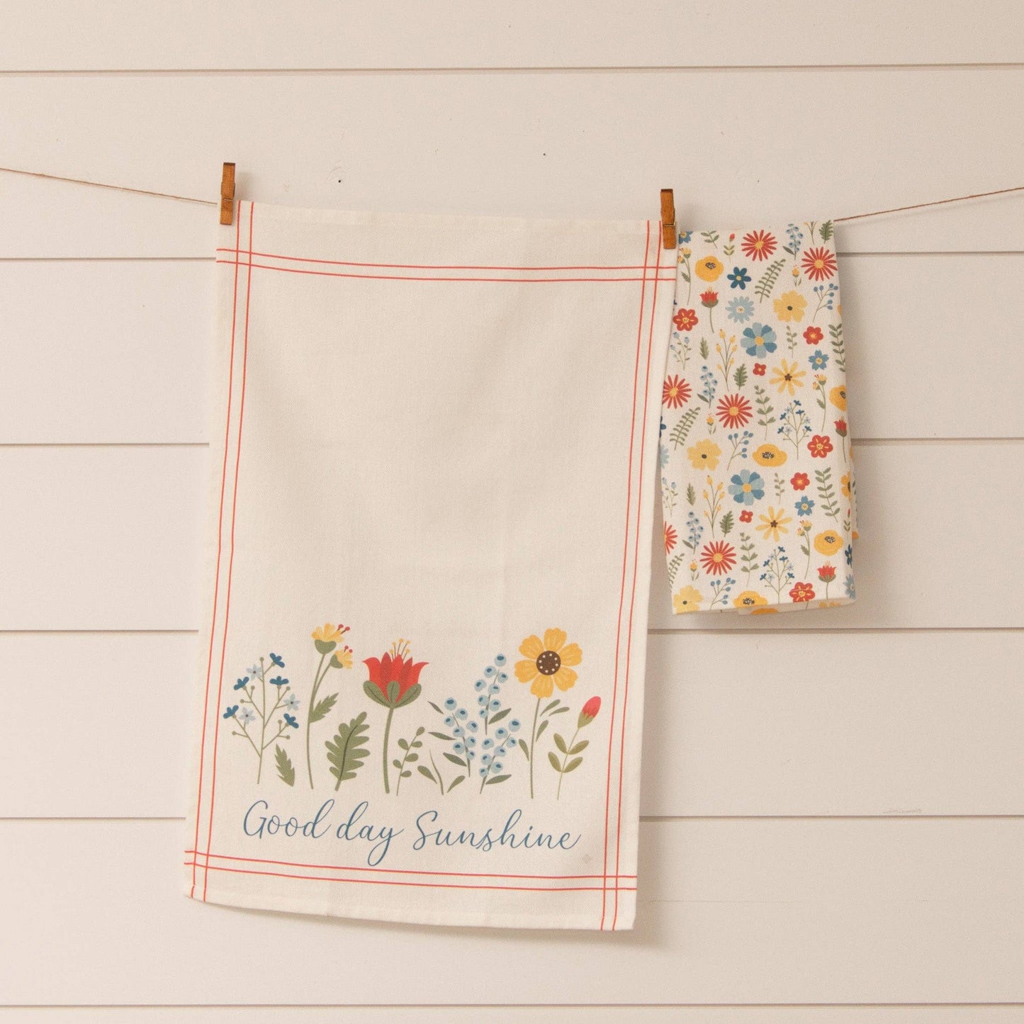 Bright Floral Tea Towel