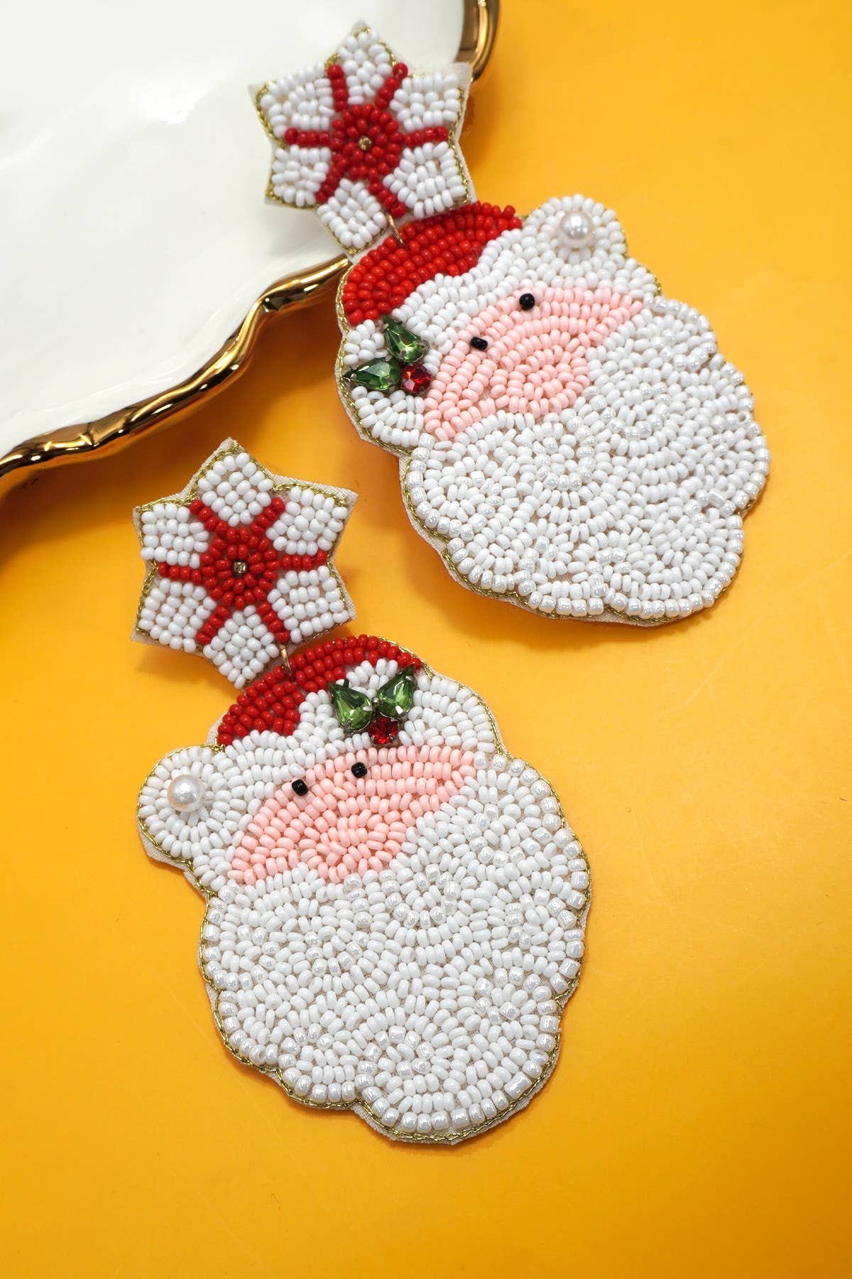 Santa Beaded Earrings