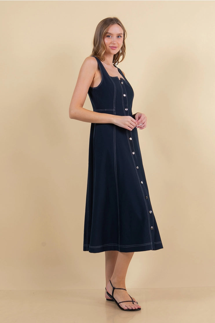 The Harbor Stitch Midi in Dark Navy