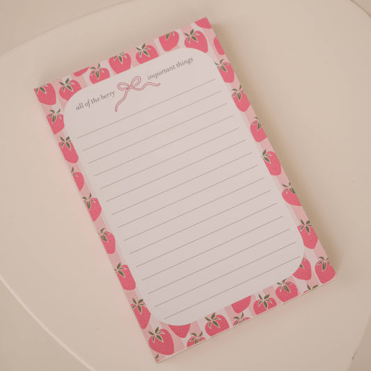 Berry Important Strawberry Notepad