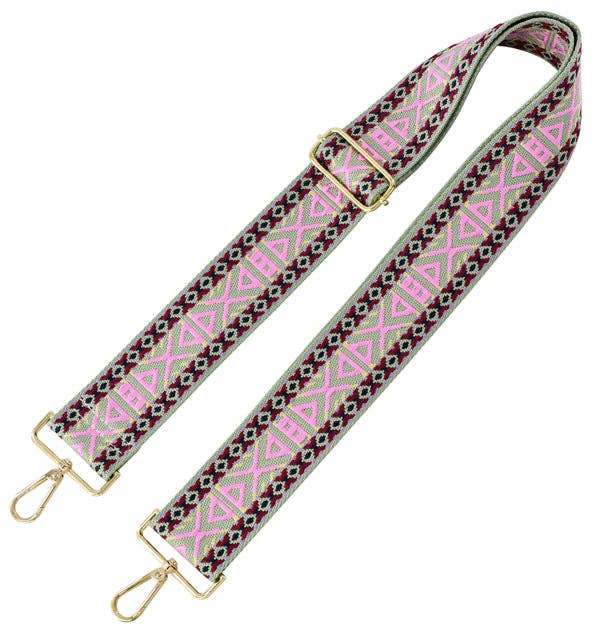 Boho Adjustable Purse Strap in Pink
