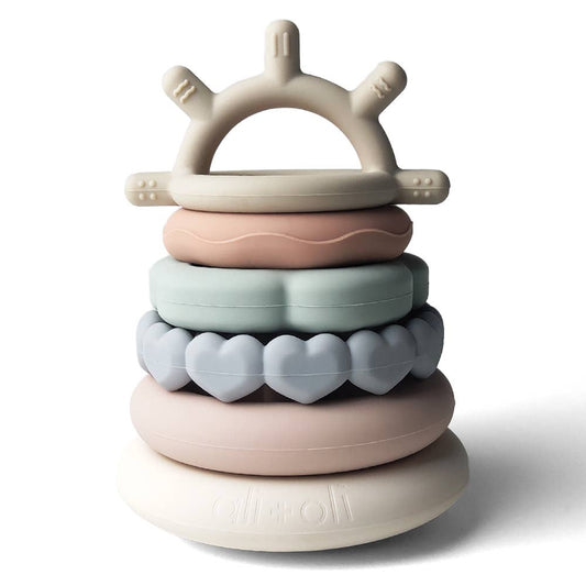 Silicone Stacking Ring Sensory Play Tower Toy