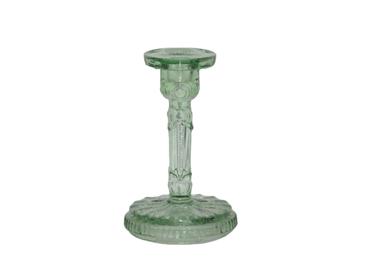 Mint Green Glass Candle Stick