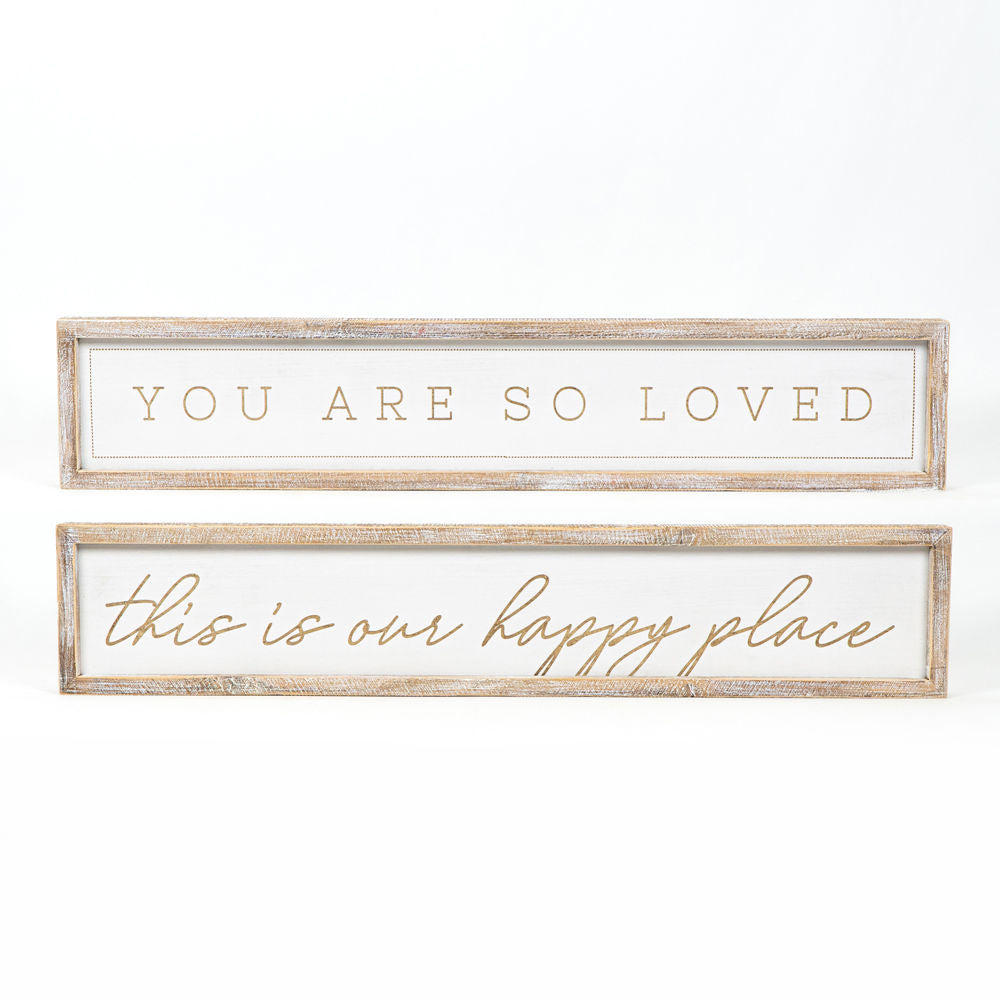 You Are So Loved // This Is Our Happy Place Wood Sign