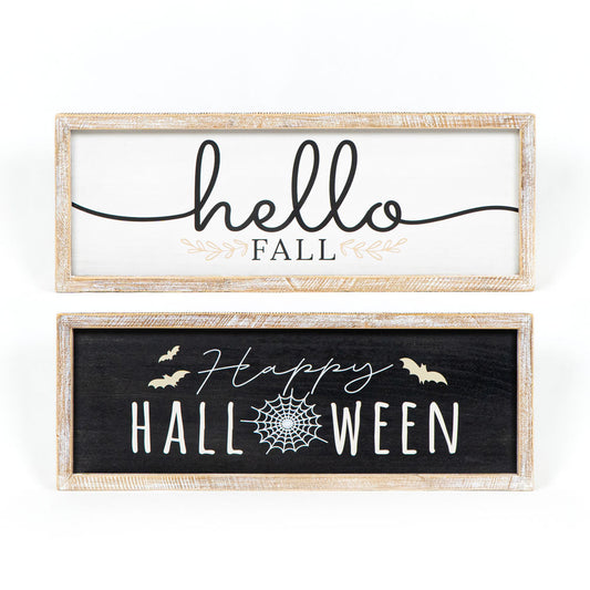 Happy Halloween // Hello Fall Wood Sign