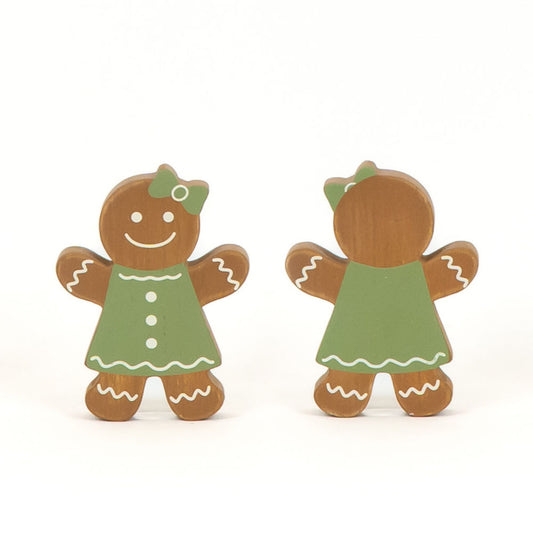 Chunky Wooden Gingerbread Woman