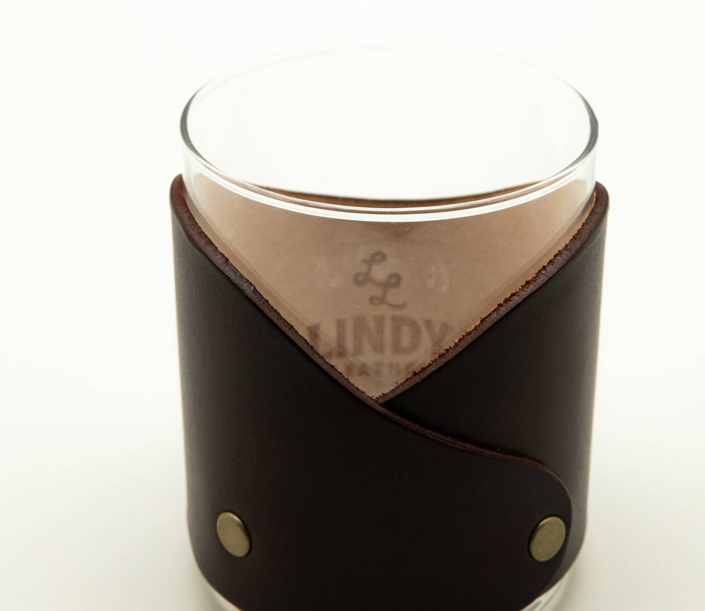 Leather Rocks Glass - It's Bourbon Time