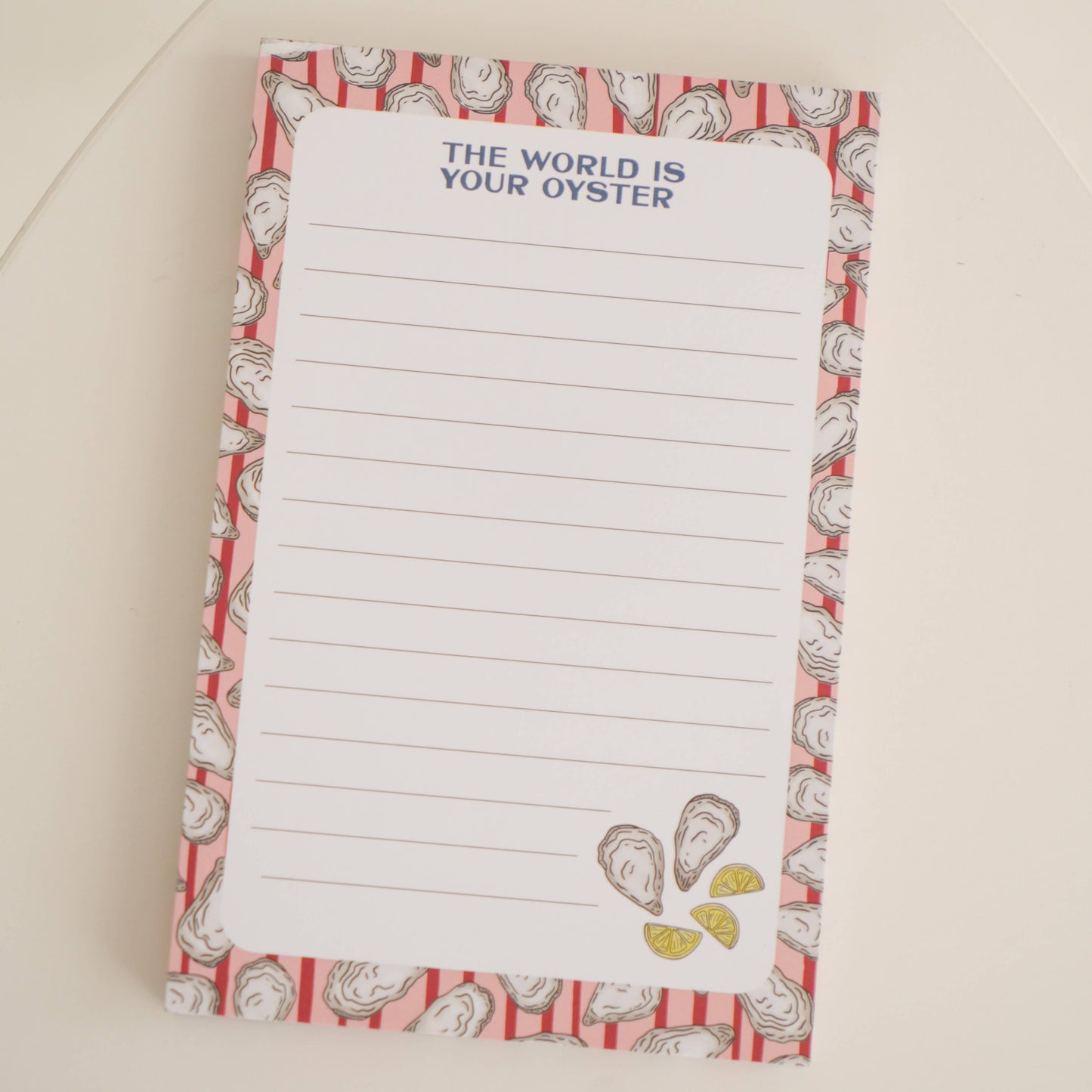 World is Your Oyster Notepad