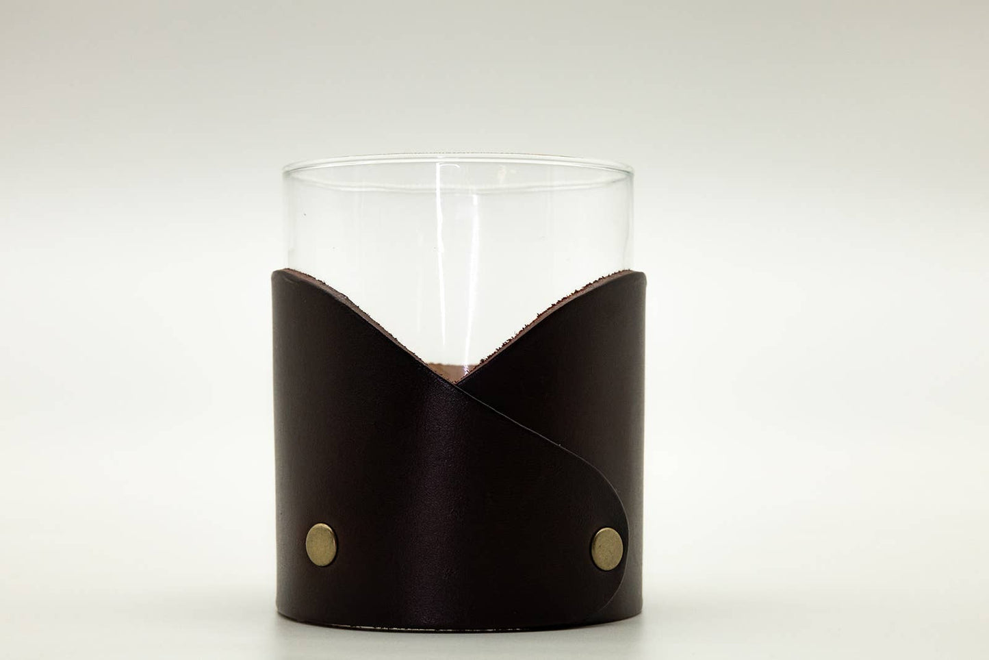 Leather Rocks Glass - Golf